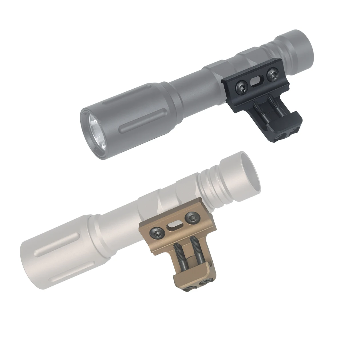 Luz de explorador de armas tácticas MOD V2 alta 1300 lúmenes 45 ° Luz de caza con base adaptable de montaje de luz de explorador VG6 lateral compensado M300 M600 - imagen 4