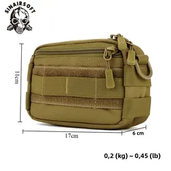 SINAIRSOFT Riñonera MOLLE Táctica – Militar y Senderismo