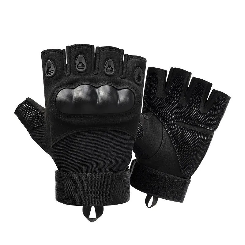 Guantes tácticos de medio dedo para hombre, combate al aire libre, caza, tiro, entrenamiento de servicio de Paintball, guantes militares resistentes al desgaste