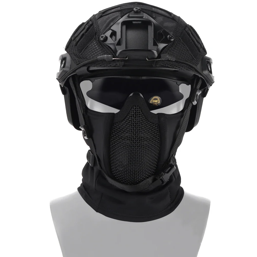 Casco táctico Airsoft, Máscara protectora de media cara, malla para ciclismo, caza, Paintball, Shadow Fighter - imagen 2