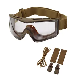 Gafas tácticas tricolor Airsoft con protección antipolvo y solar