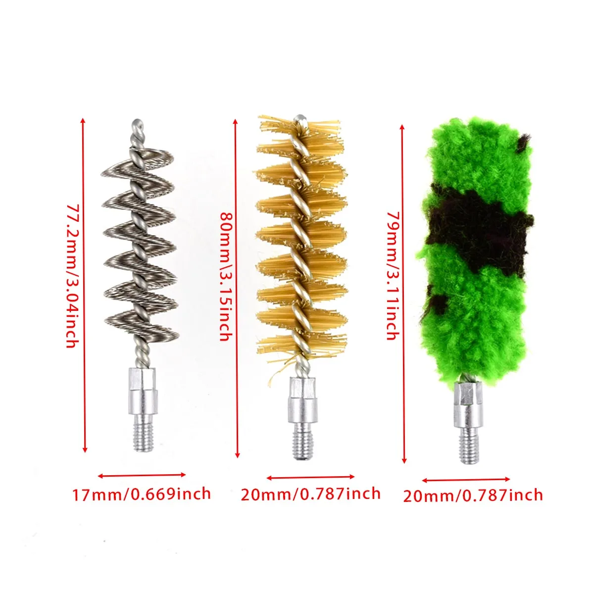 Kit de limpieza de pistola táctica, limpiador de cepillo de tubo de orificio de barril 12GA 20GA 16GA para escopeta Mossberg 500 590 Kel-Tec KSG Winchester 370 - imagen 4