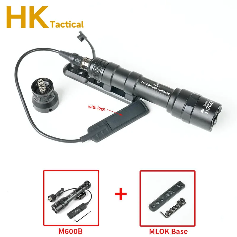SureFi M300 M300B M600B M600 armas tácticas linterna Rifle AR15 luz LED Airsoft caza Scout antorcha con Base Mlok/20mm