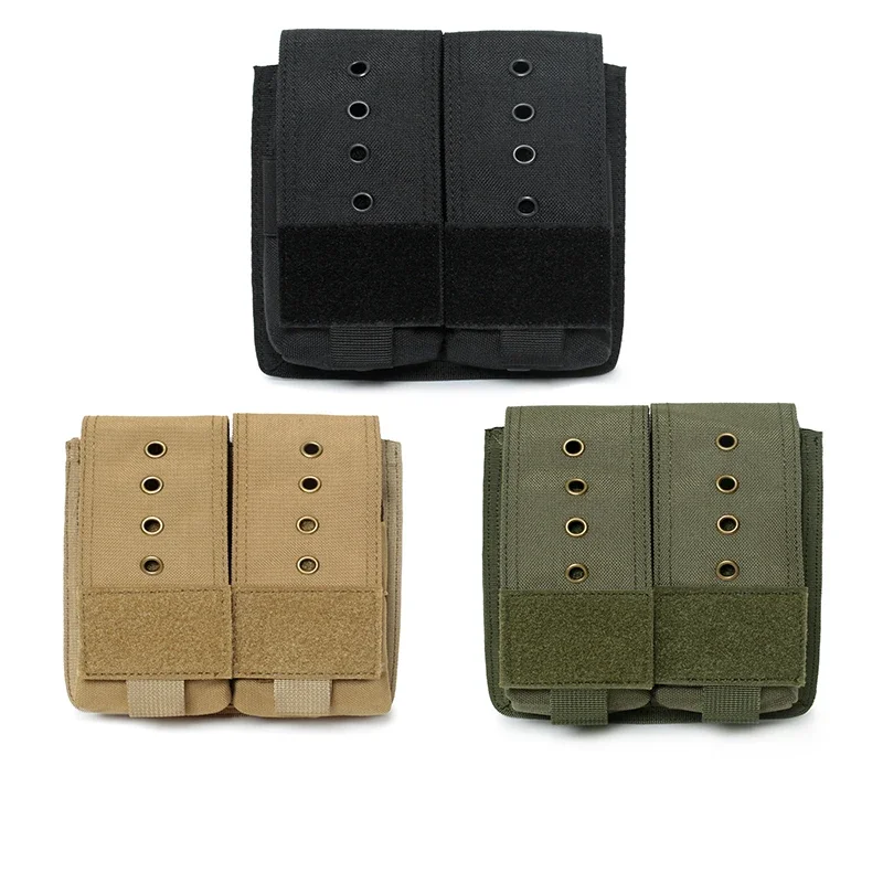 Bolsa táctica MOLLE doble para cargadores rápido y munición camuflada