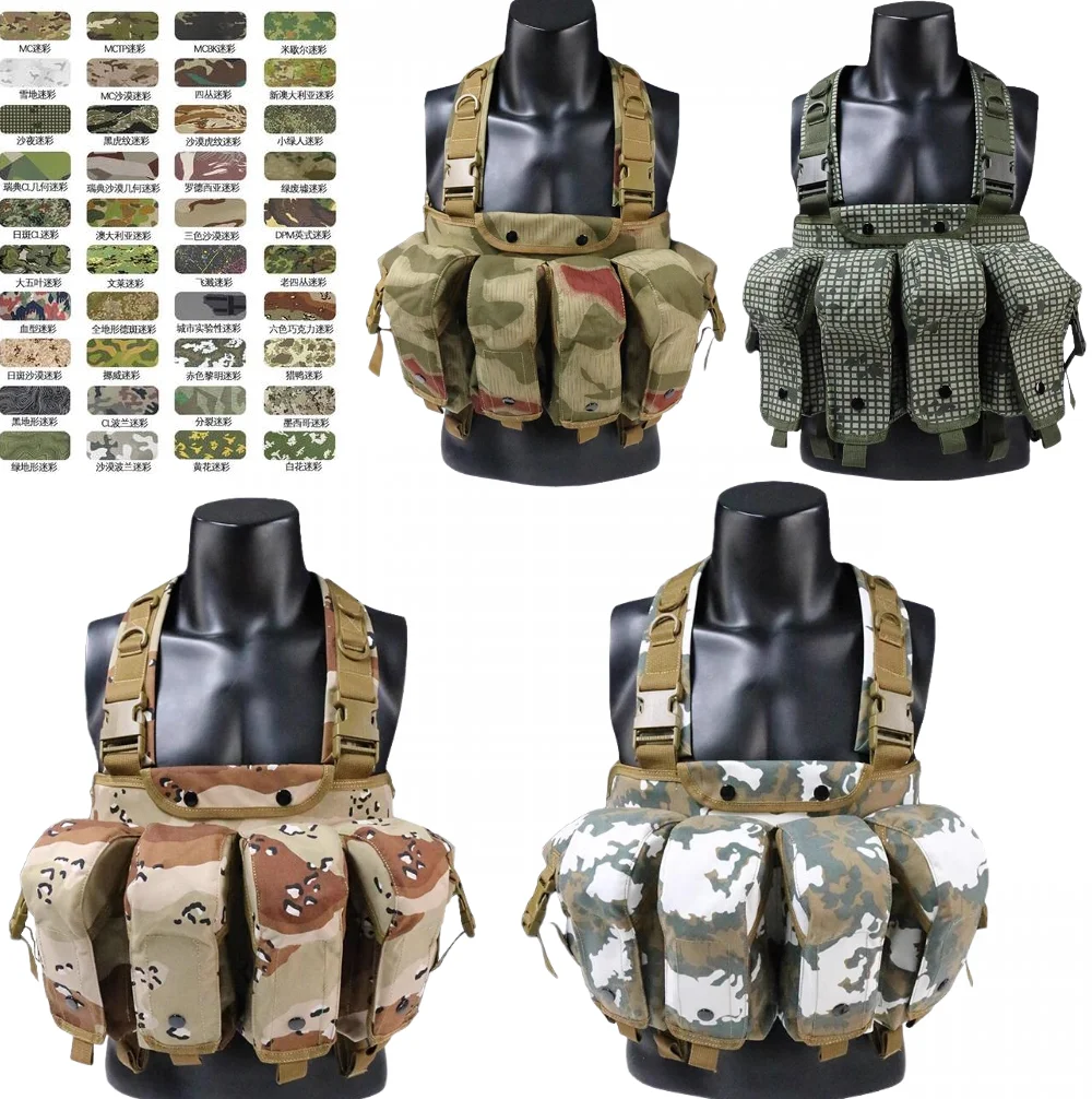 Chaleco táctico AK Molle multifuncional ligero camuflaje caza