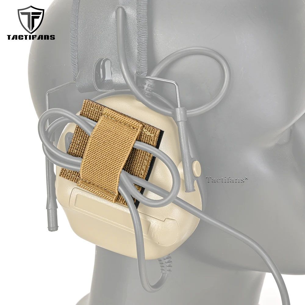 Organizador de cables para auriculares táctico, dispositivo de comunicación con arnés de cables, soporte de Cable con correa NVG para casco táctico, chaleco de caza