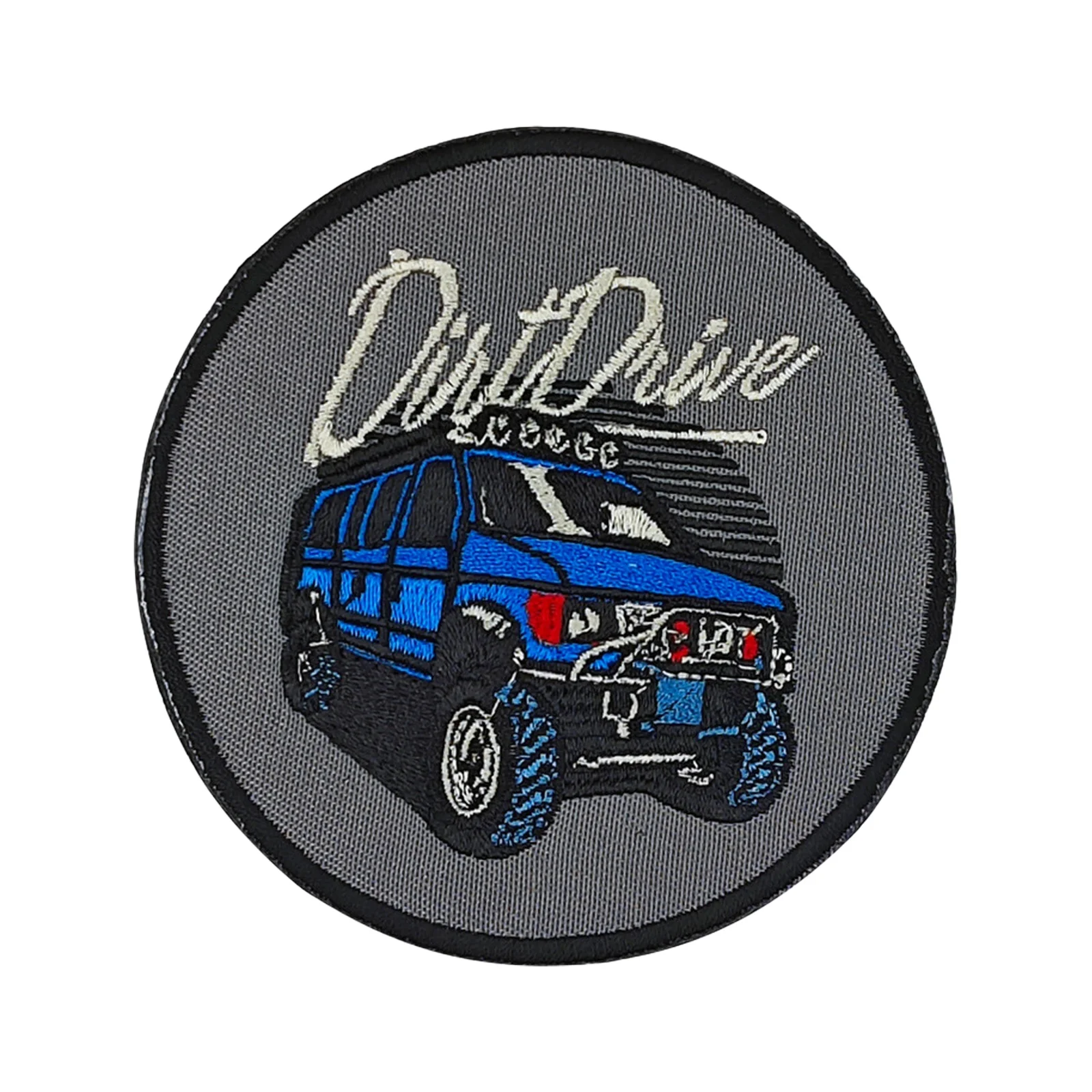 Dirt Drive Off-Road Van Velcros Parche Cierre de gancho y bucle Insignia bordada para mochila, chaqueta, gorras