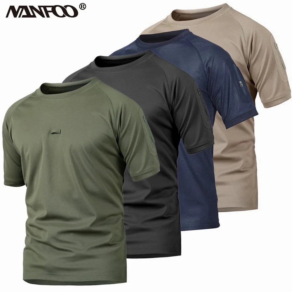 Camisa de entrenamiento de camuflaje para hombre, camisa de manga corta con cuello redondo, antisudor, secado rápido, deportiva, ciclismo, a prueba de sudor, de verano