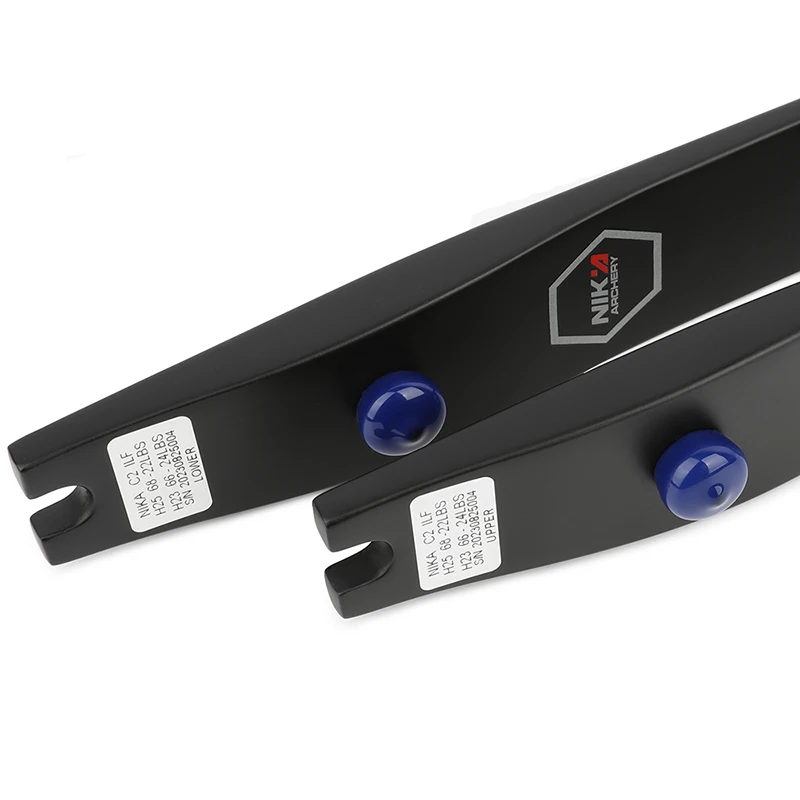 NIKA-extremidades de arco recurvo C2, fibra de carbono, 12-50 libras, interfaz ILF, extremidades de arco competitivo para tiro con arco, accesorios de arco de caza - imagen 5