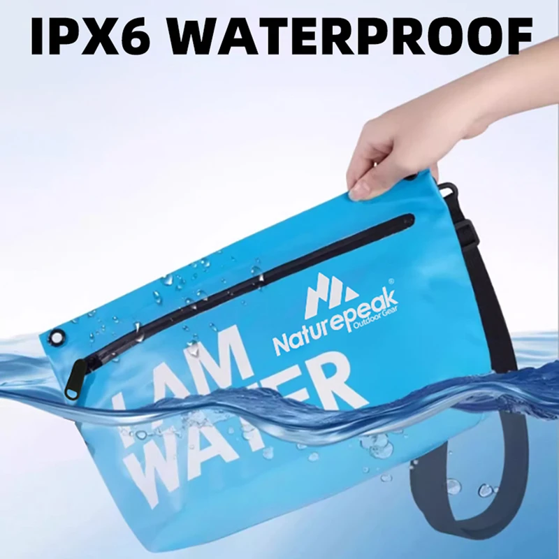 Bolso impermeable para natación y playa, bolsas para deportes al aire libre, senderismo, ciclismo, bolsa de almacenamiento de lavado portátil de viaje, bolso de hombro tipo bandolera