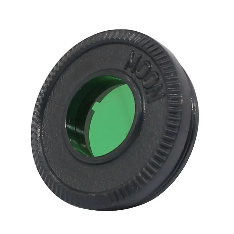 Filtro de Luna verde M28.6 x 0.965, piezas de telescopio redondo astronómico, lente de vidrio óptico de accesorio telescopio astronómico, 1,25 "/0,6"