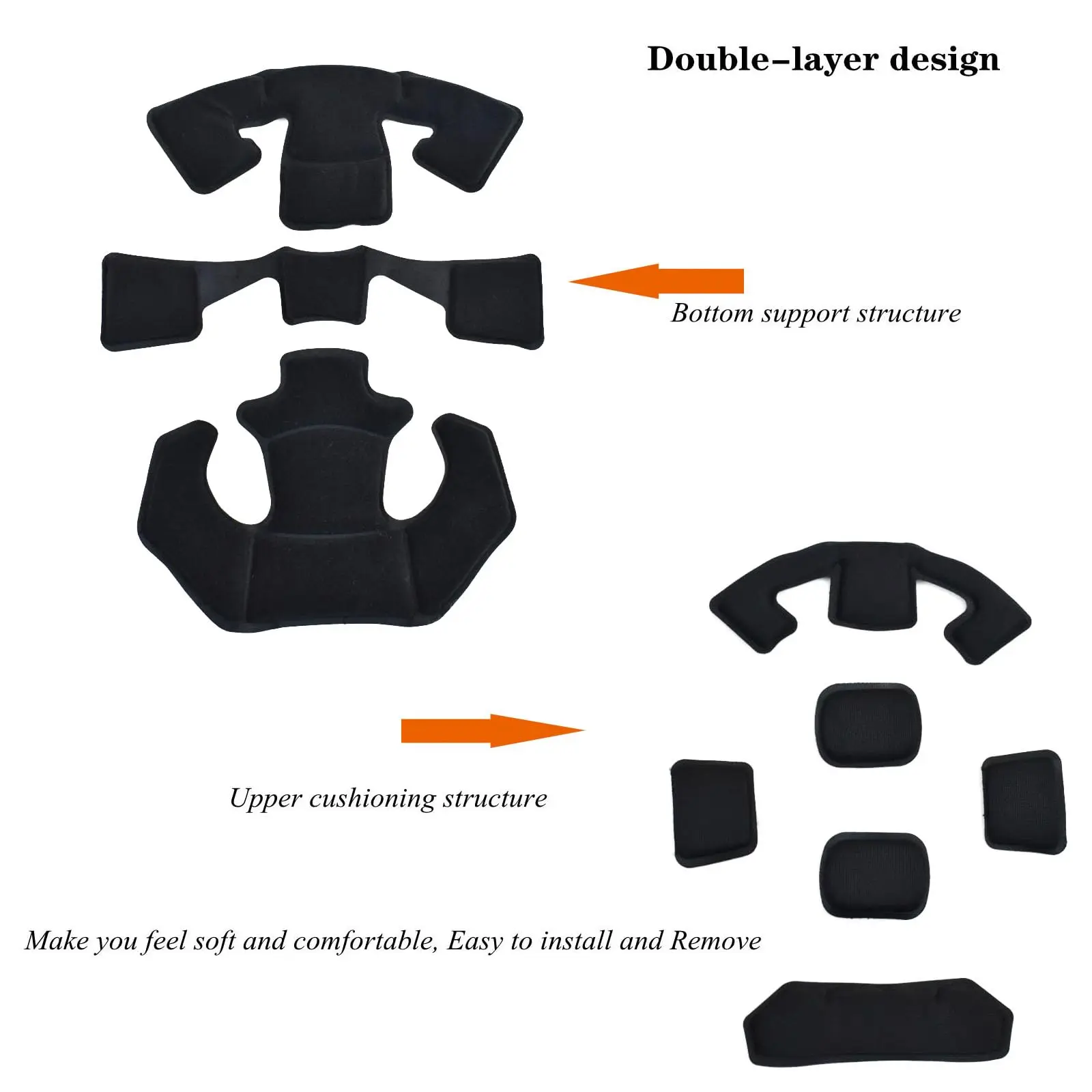BOOIU-sistema de revestimiento para casco de combate, Kit de acolchado y correa para la barbilla, sistema de suspensión de Dial ajustable con tornillos, explorador de caza - imagen 5
