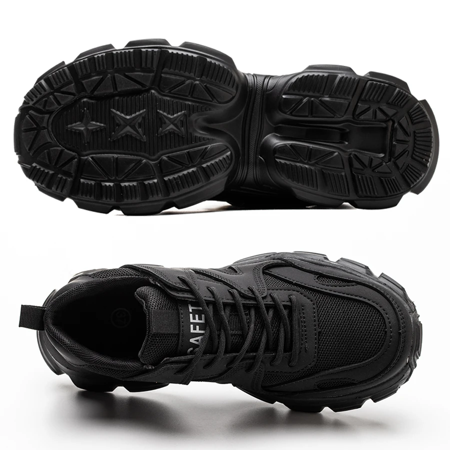Zapatillas de trabajo, zapatos con punta de acero, zapatos de seguridad para hombres, zapatos de trabajo a prueba de pinchazos, botas, calzado de seguridad indestructible a la moda - imagen 3