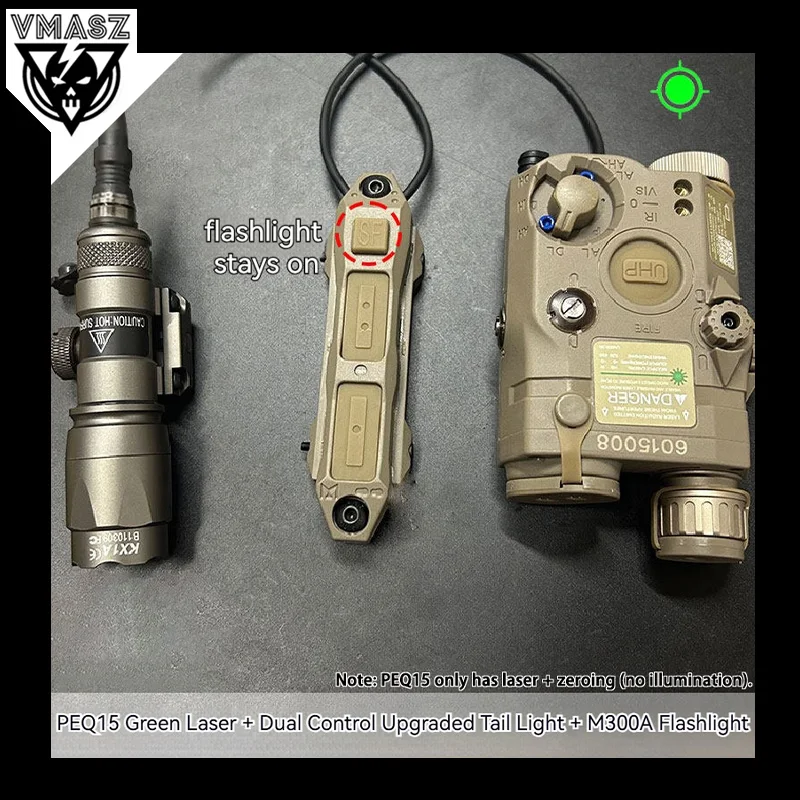 Element Tactical Kit PEQ-15 con láser rojo/verde y linterna M300A - imagen 2