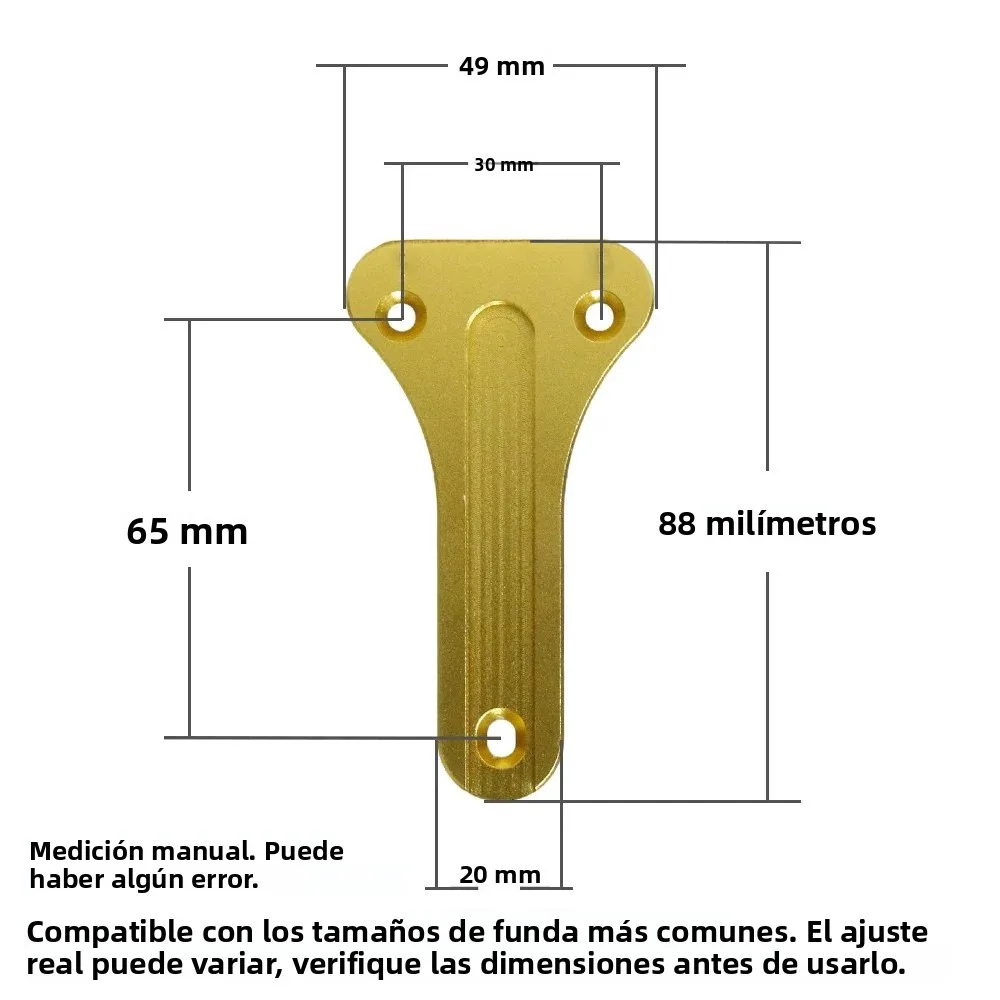 Adaptador de funda de pistola de aluminio ajustable IPSC, placa en T táctica SOETAC para montaje de funda Universal de competición IPSC y IDPA - imagen 4