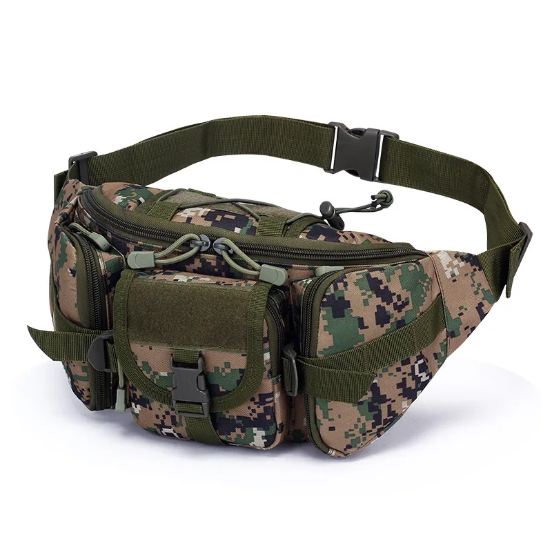 Riñonera táctica MOLLE de lona camuflaje multifunción modular