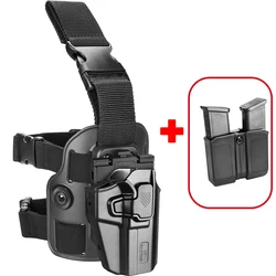 Funda táctica OWB de polímero para pierna con retención nivel II