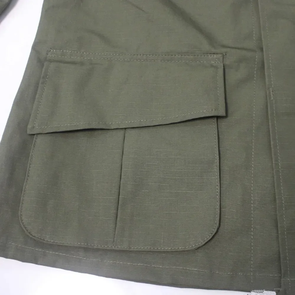 Chaqueta vietnamita para hombre, chaqueta táctica verde TCU, abrigo táctico de entrenamiento de estilo Retro, chaqueta WW2 - imagen 5