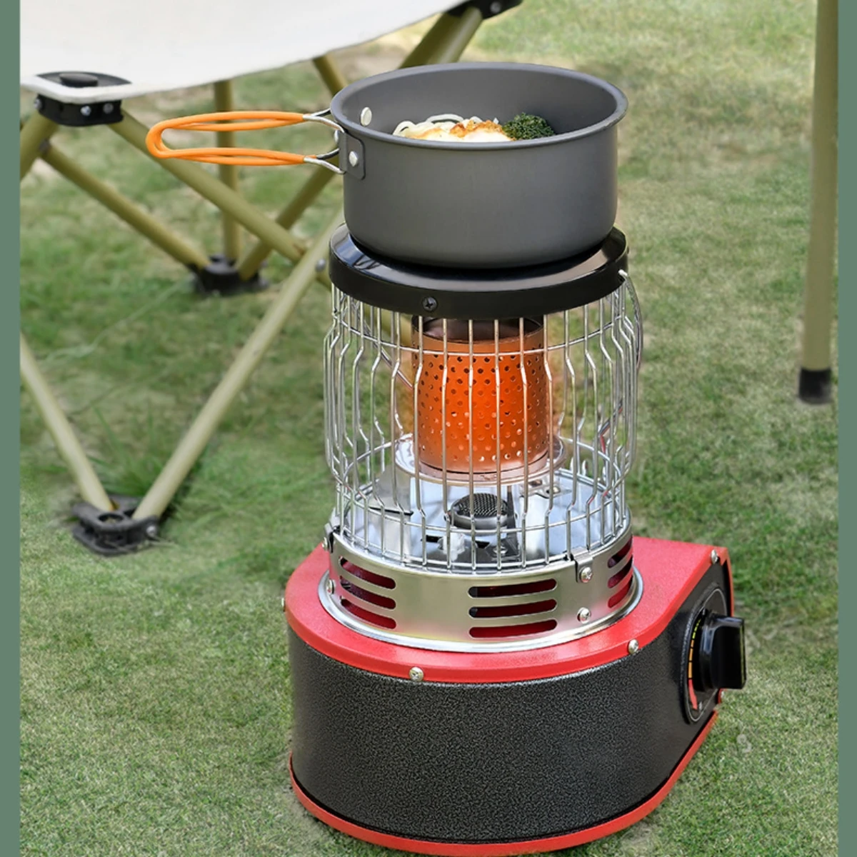 Estufa de Gas portátil para exteriores, 2 en 1, accesorios de Camping, estufa de tarjeta portátil, cocina de Gas, campin, quemador de Gas - imagen 3