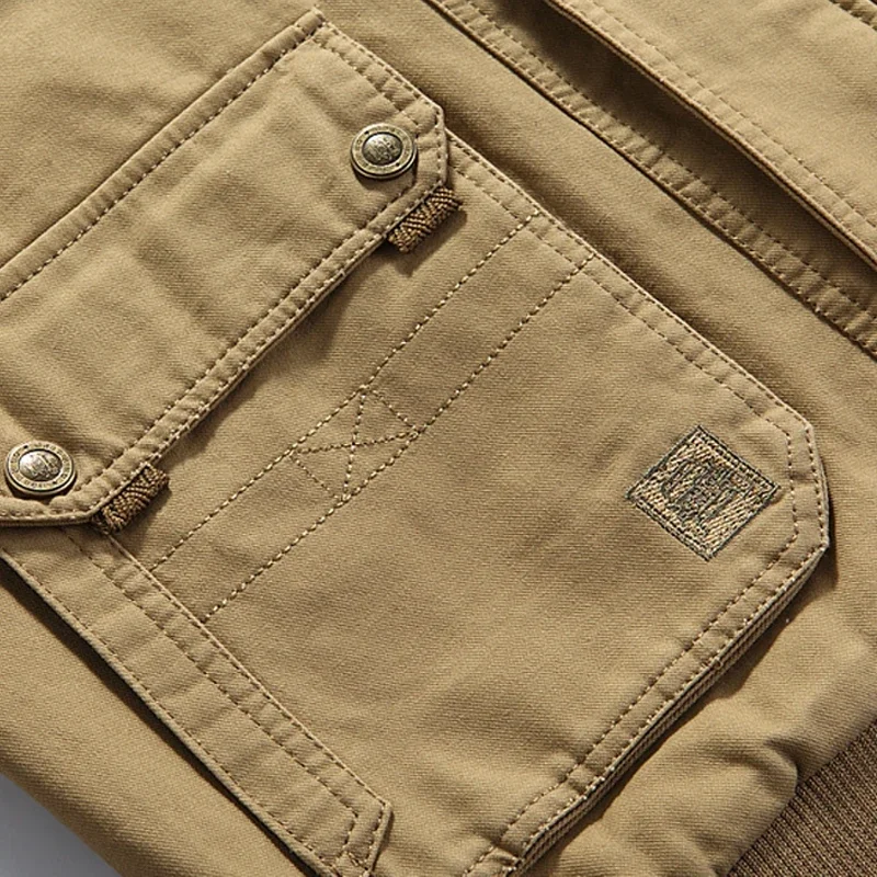 Chaqueta militar de algodón para Hombre, Chaqueta táctica con múltiples bolsillos, informal, ajustada, 4XL talla grande, otoño - imagen 4