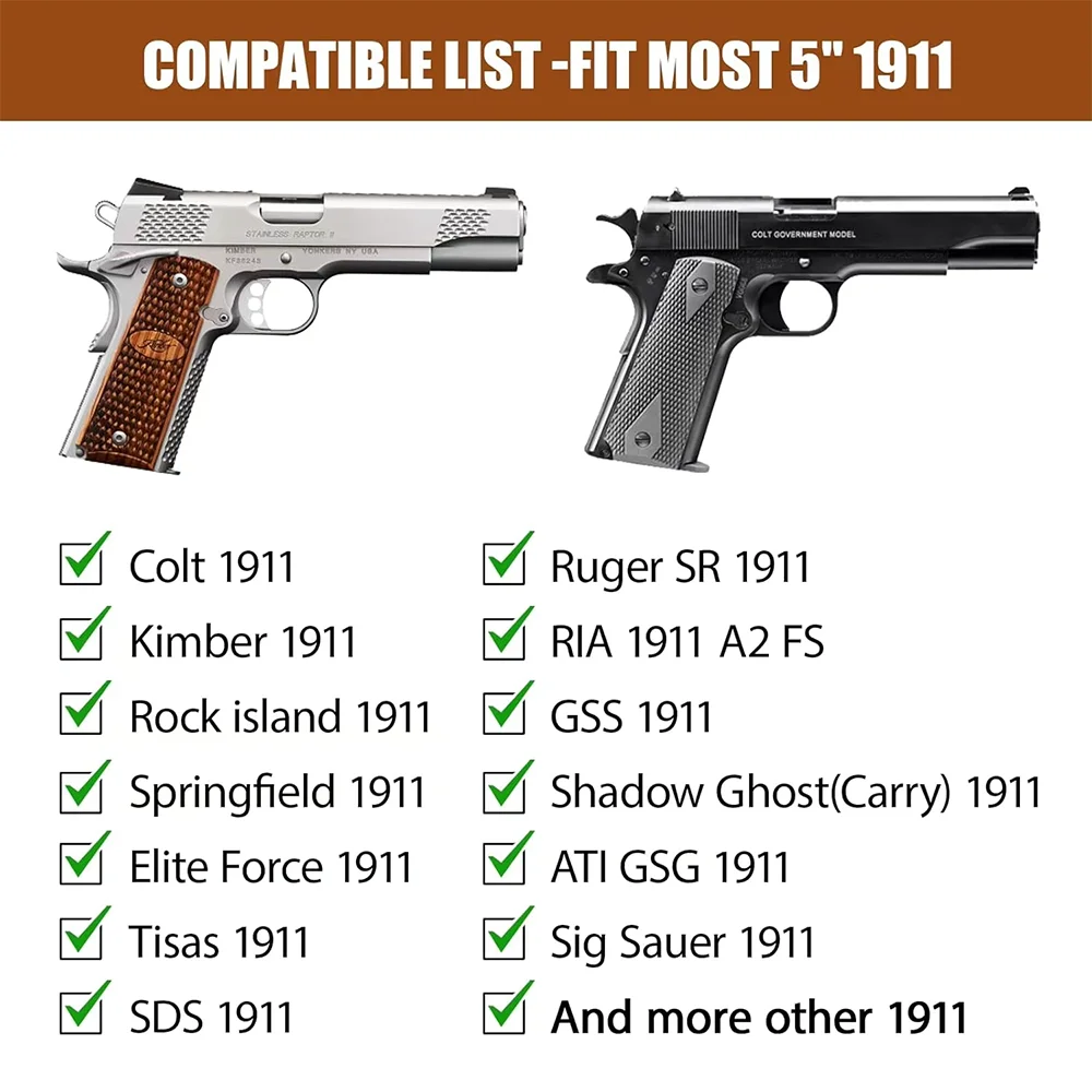 Funda compatible con 5 "1911, funda IWB Hydrid, funda interior para cinturilla, mano derecha de máxima comodidad - imagen 2