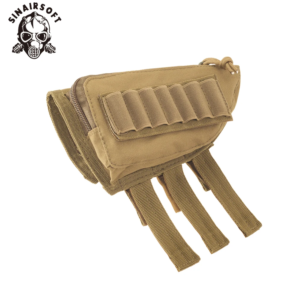 Bolsa táctica para munición con almohadilla para mejillas para Rifle, bolsa ajustable para paquete de culata con bolsillo magnético y soporte para carcasa, tiro de caza SINAIRSOFT - imagen 2