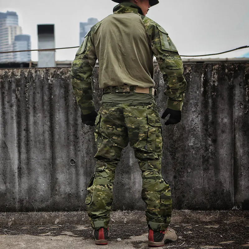 Emersongear, camisas de asalto, pantalones, conjunto de uniforme de combate para hombre, traje táctico de entrenamiento Gen3, Tops, pantalones Cargo de servicio, nailon MCTP - imagen 5