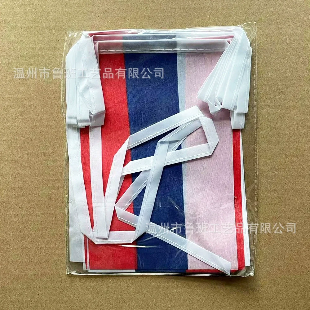 BANDERA DE SKY 14x21 cm banderines de Rusia banderines 20 unids/lote pancarta de cuerda colgante para decoración del hogar - imagen 3