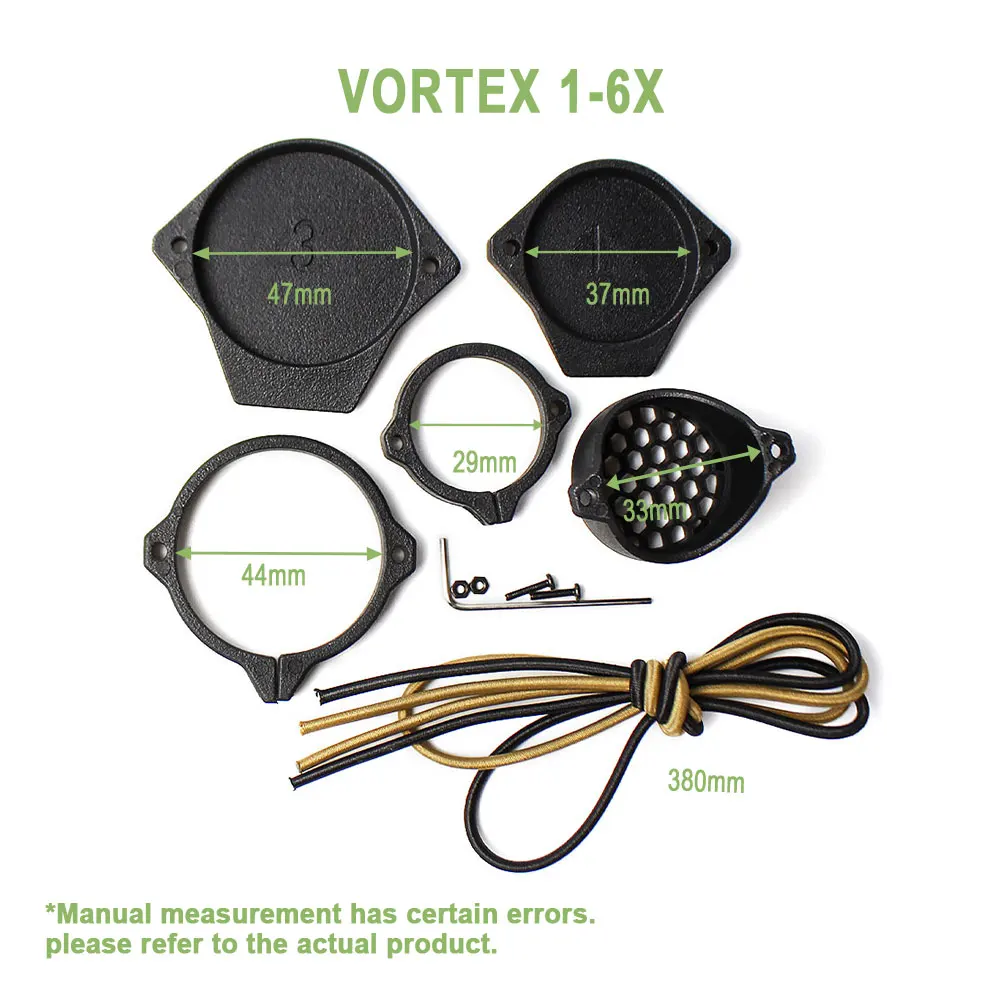 Cubiertas de lentes ópticas de puntería táctica, tapa de protección abatible hacia arriba para mira telescópica Vorte Scope para accesorios VORTEX 1-6X, SOTAC-GEAR - imagen 2
