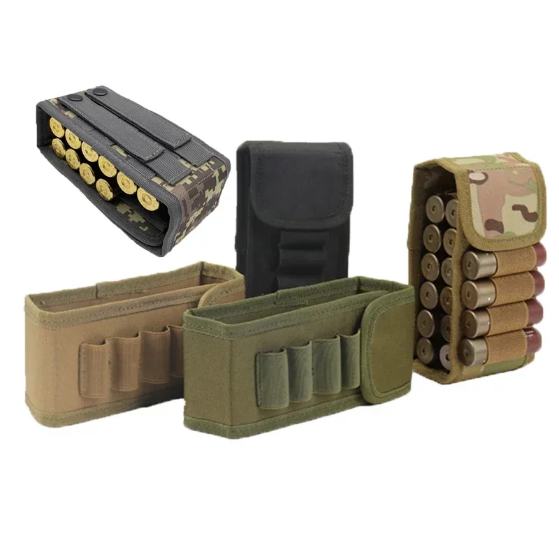 Bolsa táctica para revistas Airsoft Molle, 16 redondos, calibre 12, 12GA, soporte para conchas de munición, bandolera de caza, bolsa portadora de cartuchos - imagen 3