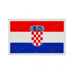 Parche bordado bandera Croacia PVC – Brazalete insignia hombro
