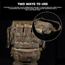 Bolsa táctica para el pecho, bolsa de volcado para caza, Airsoft, FCPC V5 CR, chaleco, portador de placa, bolso de hombro de almacenamiento, camuflaje de doble propósito
