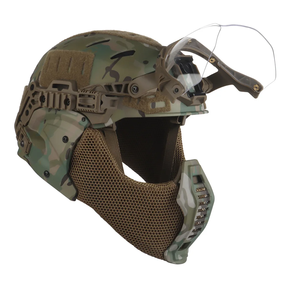 Casco táctico Wendy 3,0 de protección completa, gafas modulares, diseño de máscara, caza al aire libre, tiro, entrenamiento de combate, casco Airsoft - imagen 5