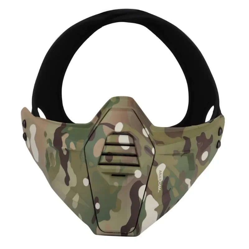 Máscara táctica de media cara de tipo dividido CS Wargame Airsoft caza Paintball tiro accesorios protectores equipo para deportes al aire libre - imagen 5