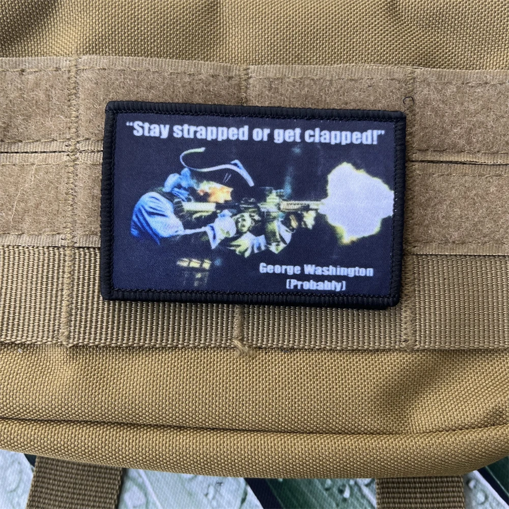 Parches tácticos de la moral de George, insignia militar, brazalete impreso del ejército, pegatina de gancho y bucle para mochila - imagen 4