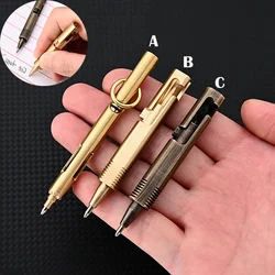 Bolígrafo táctico EDC de latón – Llavero bolt action para exteriores