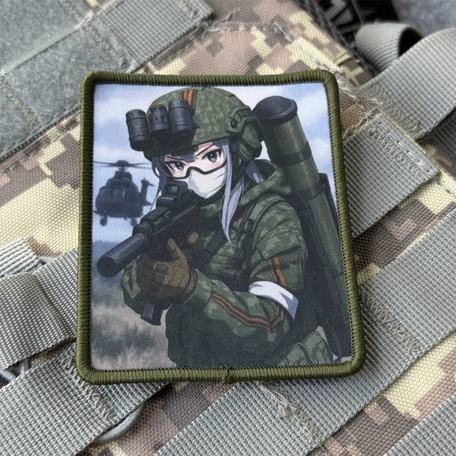 Parche táctico moral militar estilo anime con velcro para brazalete - imagen 3