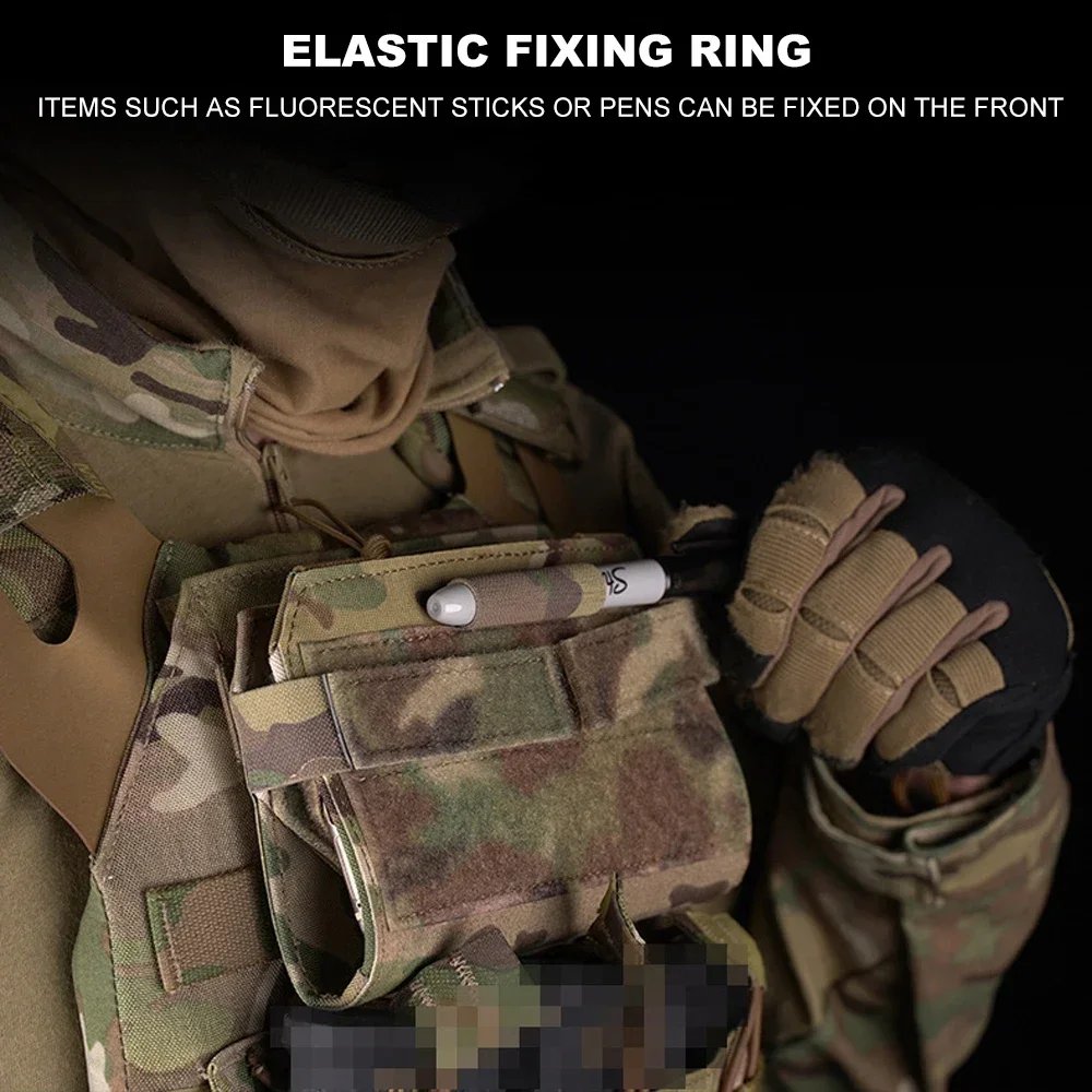 Bolsa de teléfono de administrador táctico MOLLE, Chaleco de caza militar, soporte de mapa de Panel frontal, bolsa de transporte de utilidad para exteriores, tablero de navegación de teléfono - imagen 3