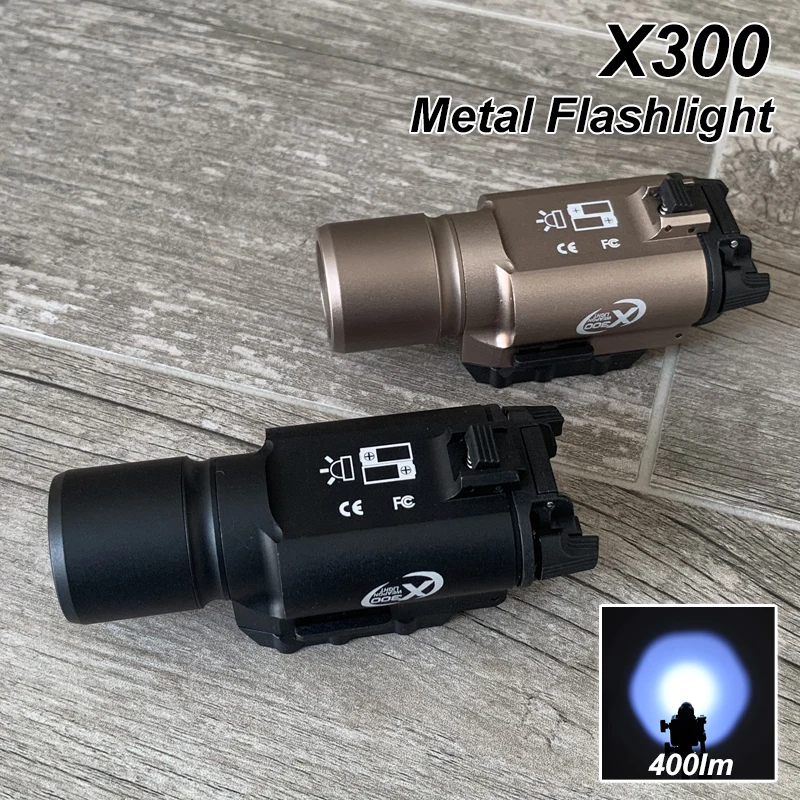 Linterna táctica X300 Sureifr X300U de Metal, luz LED blanca, pistola colgante Airsoft, linterna para simulación de softair - imagen 2