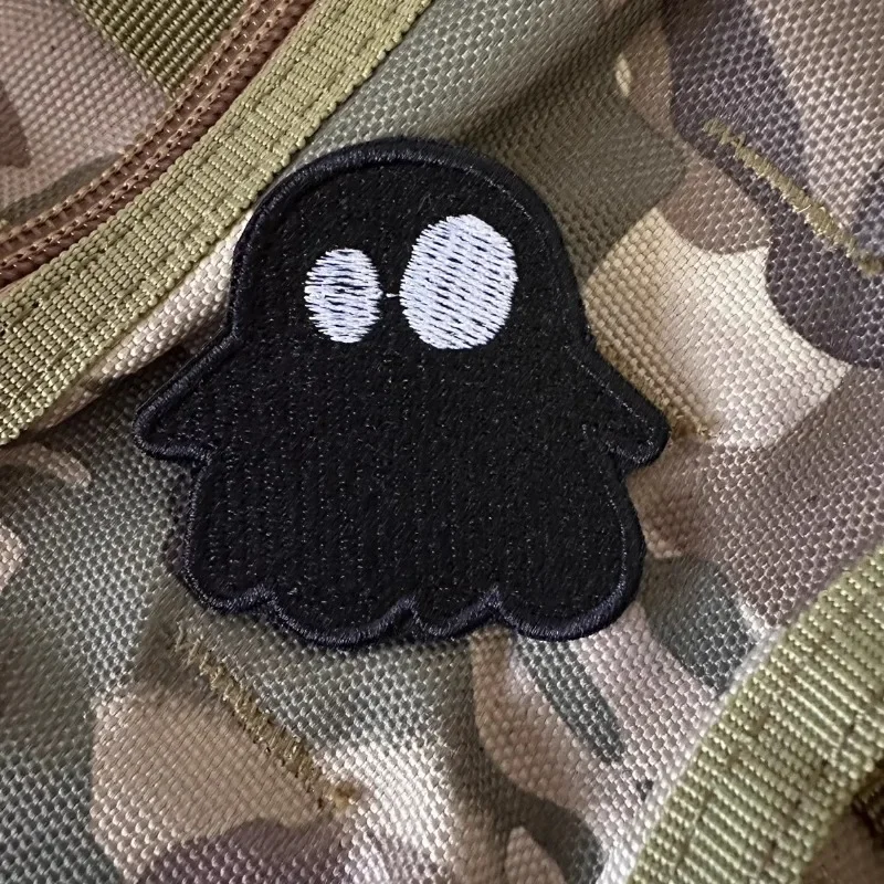 Insignia de moral de gato fantasma divertida, parches de emblema bordados, accesorios de ropa, reflectantes, infrarrojos, militar, gancho y bucle - imagen 4