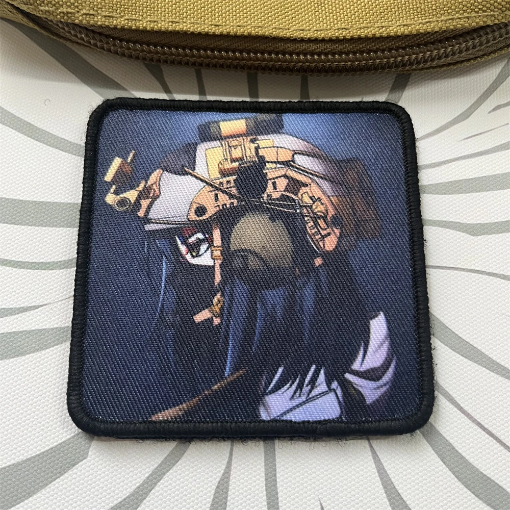 Parches de gancho con estampado de Anime Yuban Meiqin para chica, insignia de moral táctica, pegatina decorativa para mochila, súper electromagnética - imagen 4