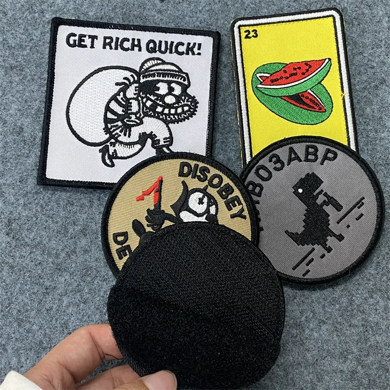 Parches bordados interesantes para ropa, insignias de moral táctica militar, gancho y lazo, apliques de brazalete para mochila - imagen 2