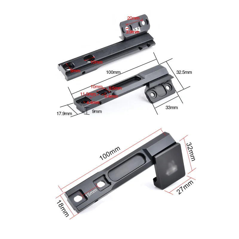 Luz táctica de compensación adaptativa MountSurefir M600 M300 arma Airsoft accesorios linterna Base ajuste 20mm Rail m-lok Keymod - imagen 2