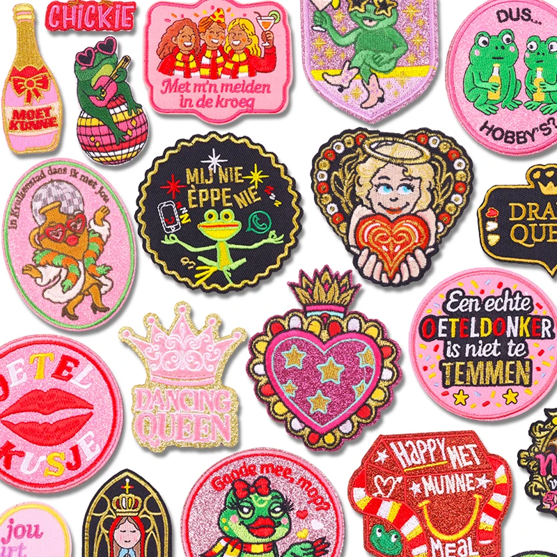 Parches bordados con emblema Oeteldonk de Carnaval de Países Bajos, parche de rana, parches para planchar para ropa, regalos de celebración, novedad de 2026 - imagen 2
