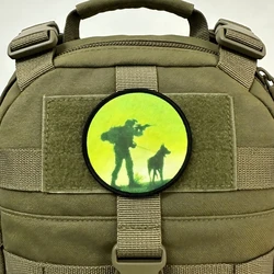 Parche táctico militar con gancho y bucle para perro