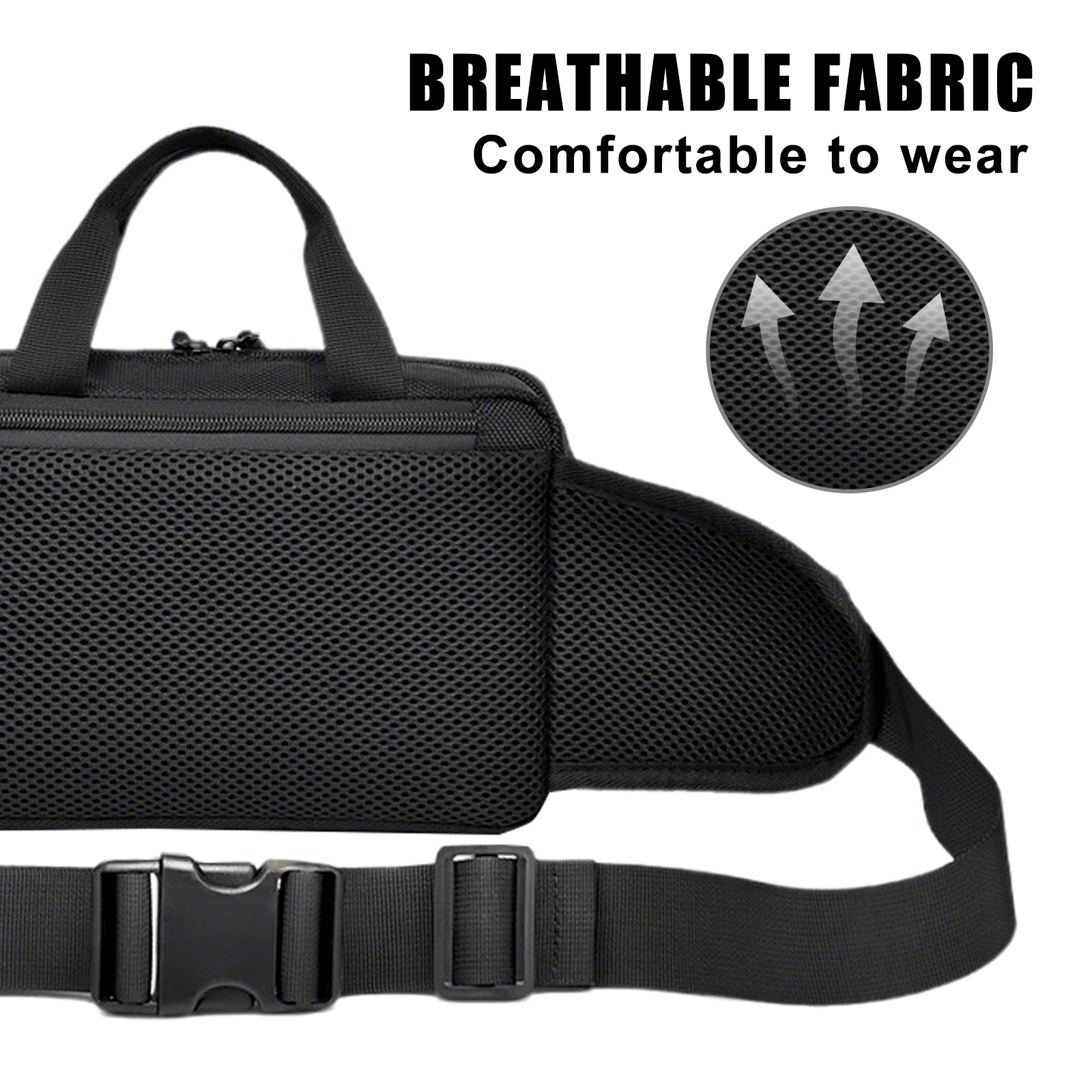 Riñonera táctica para hombre, riñonera deportiva para exteriores, bolso cruzado para el pecho, bolsa de herramientas EDC, bolso impermeable para cinturón de hombro - imagen 4