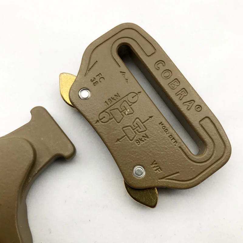 Hebilla de serpiente para cinturón táctico, 38mm/50mm, revestimiento marrón para correas - imagen 5