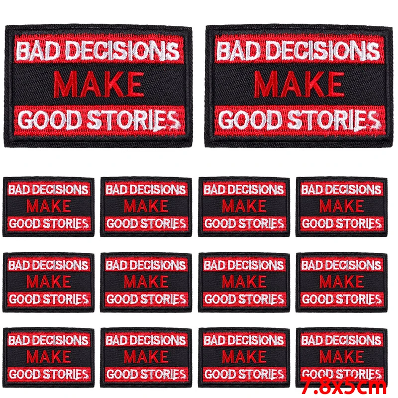 Parche bordado con letras para planchar en la ropa, insignia con eslogan, proverbio, 10 unidades por lote - imagen 4