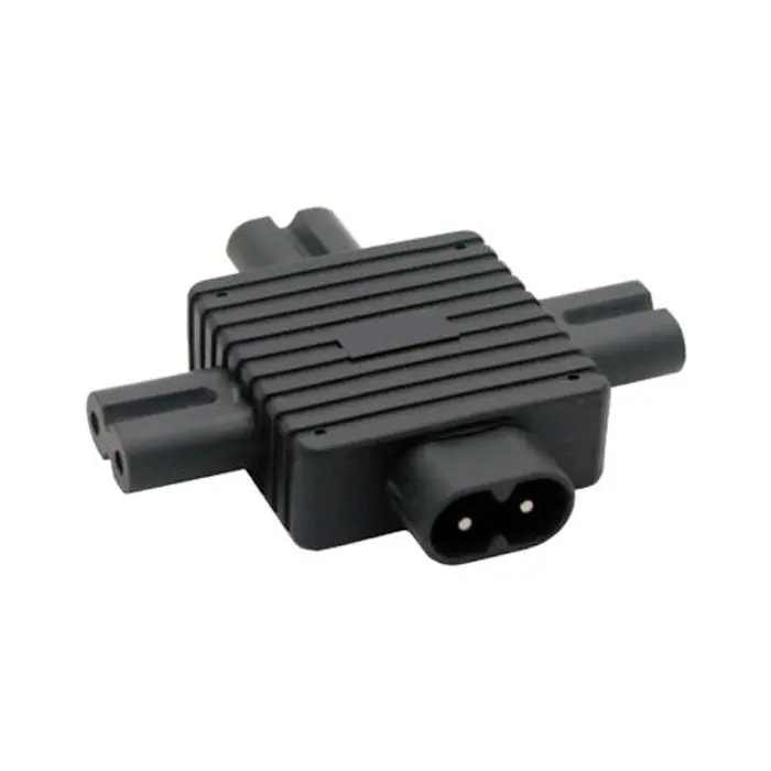 Chenyang CYDZ IEC 320 figura 8 C8 macho a 3X hembra C7 divisor adaptador de corriente para fuente de alimentación 1 en 3 out - imagen 2
