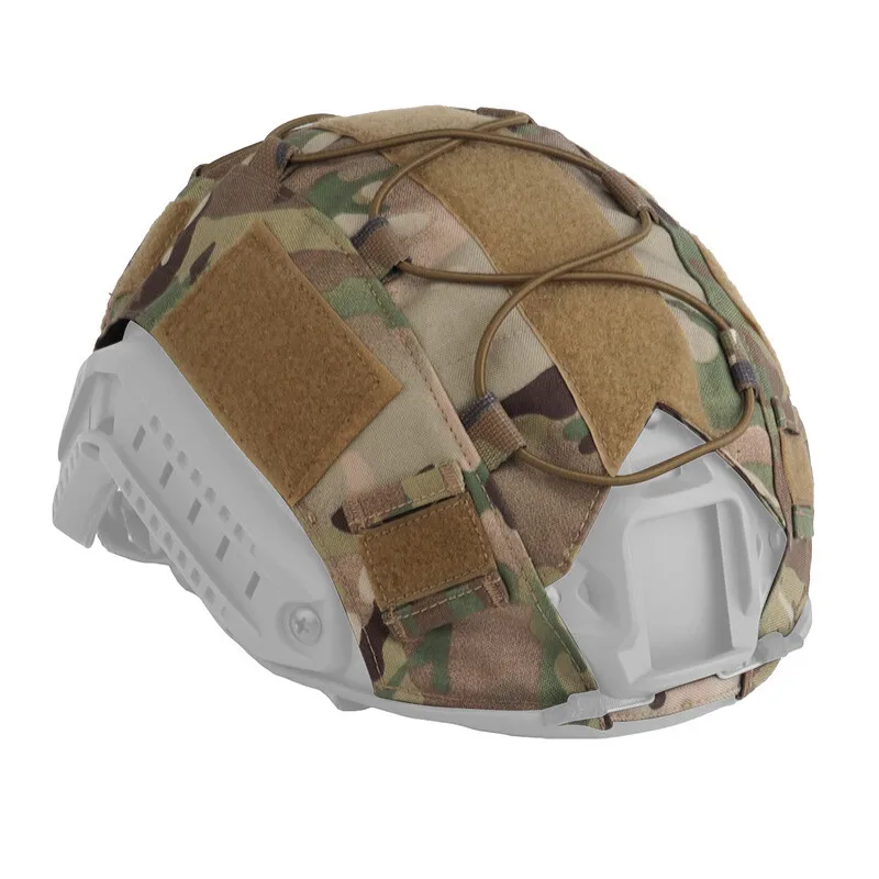 Cubierta de casco de camuflaje, casco táctico, cuerda elástica, tela para casco rápido - imagen 3